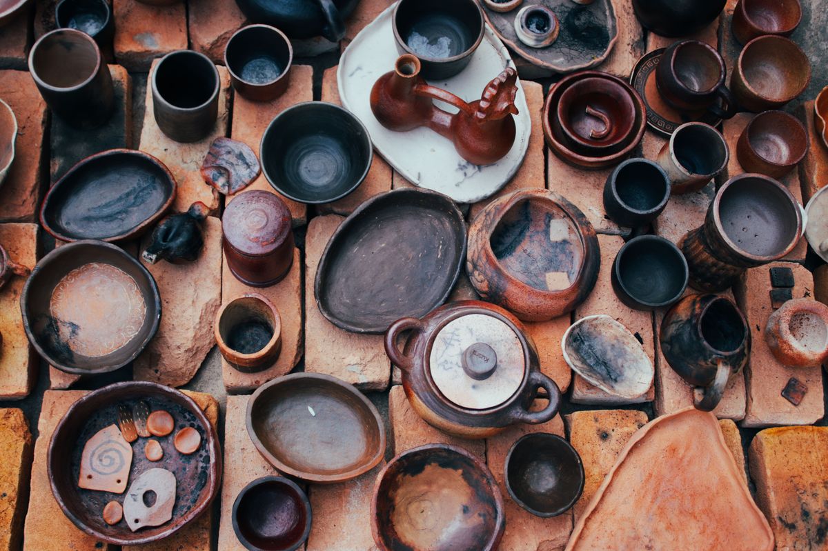 Forno pré-colombiano · Queima a lenha · Carbonizações Raku